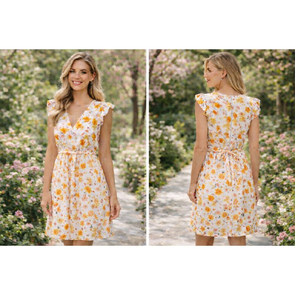 LOFT Women’s M Blossoms In Bloom Spring Floral Fully Lined Dress Fully Lined #F